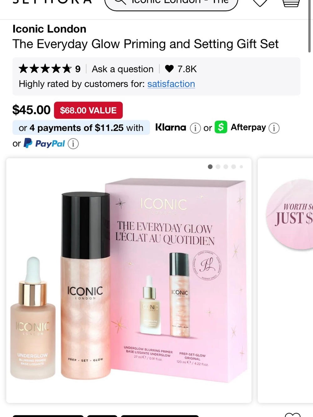 NWT! Sold Out ICONIC London Everyday Glow Priming & Setting Gifting Set Box